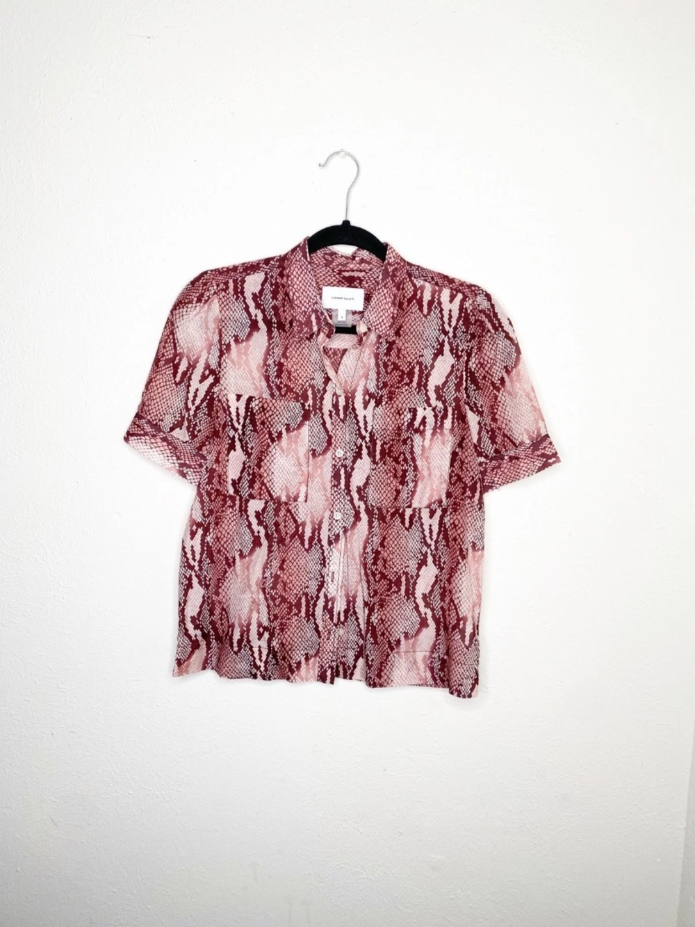 Current/Elliot Pink Button-Down Blouse 1
